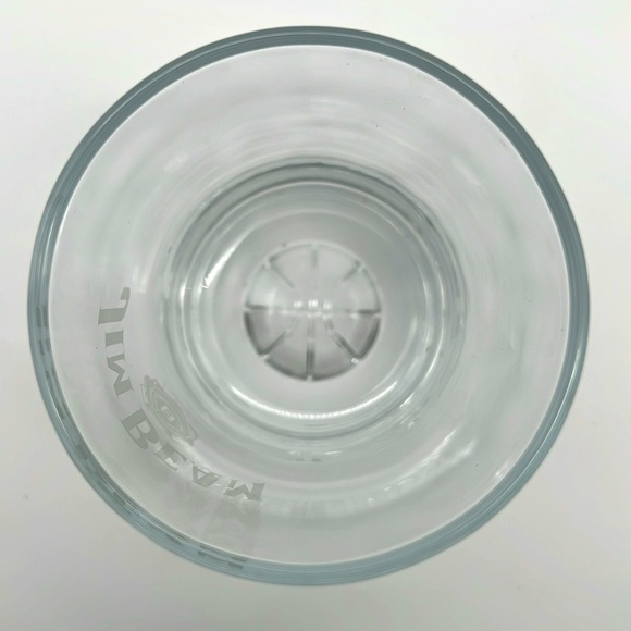 Jim Beam Bourbon Clear Rocks Glass Set with Heavy Base - Basketball & Football - Picture 3 of 8
